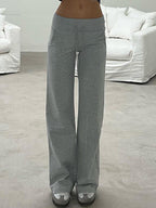 Solid Color Flare Leg Pants
