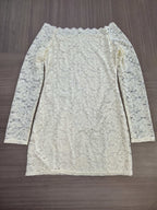 Off Shoulder Floral Lace Bodycon Long Sleeve Mini Party Dress For Women 2026