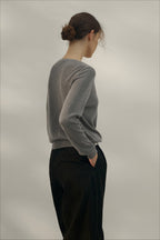 Color Block Layered V-Neck Knit Top