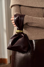Retro Pleated Simple Bucket Bag
