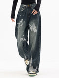 Butterfly Print Boyfriend Jeans