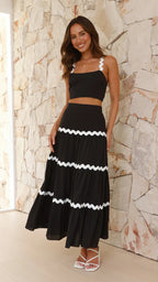 Hazel Blues® |  Contrast Trim Cami and Maxi Skirt Set