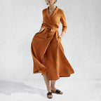 Elegant Vintage Lapel collar Medium Dress