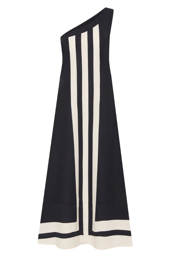 Striped Off-shoulder Dress