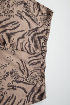 Sexy Tiger Print Cutout Backless Halter Top Shorts Set
