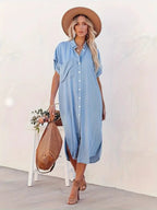 Talia Timeless Dress with Fixed Pockets Evening Wear Edit