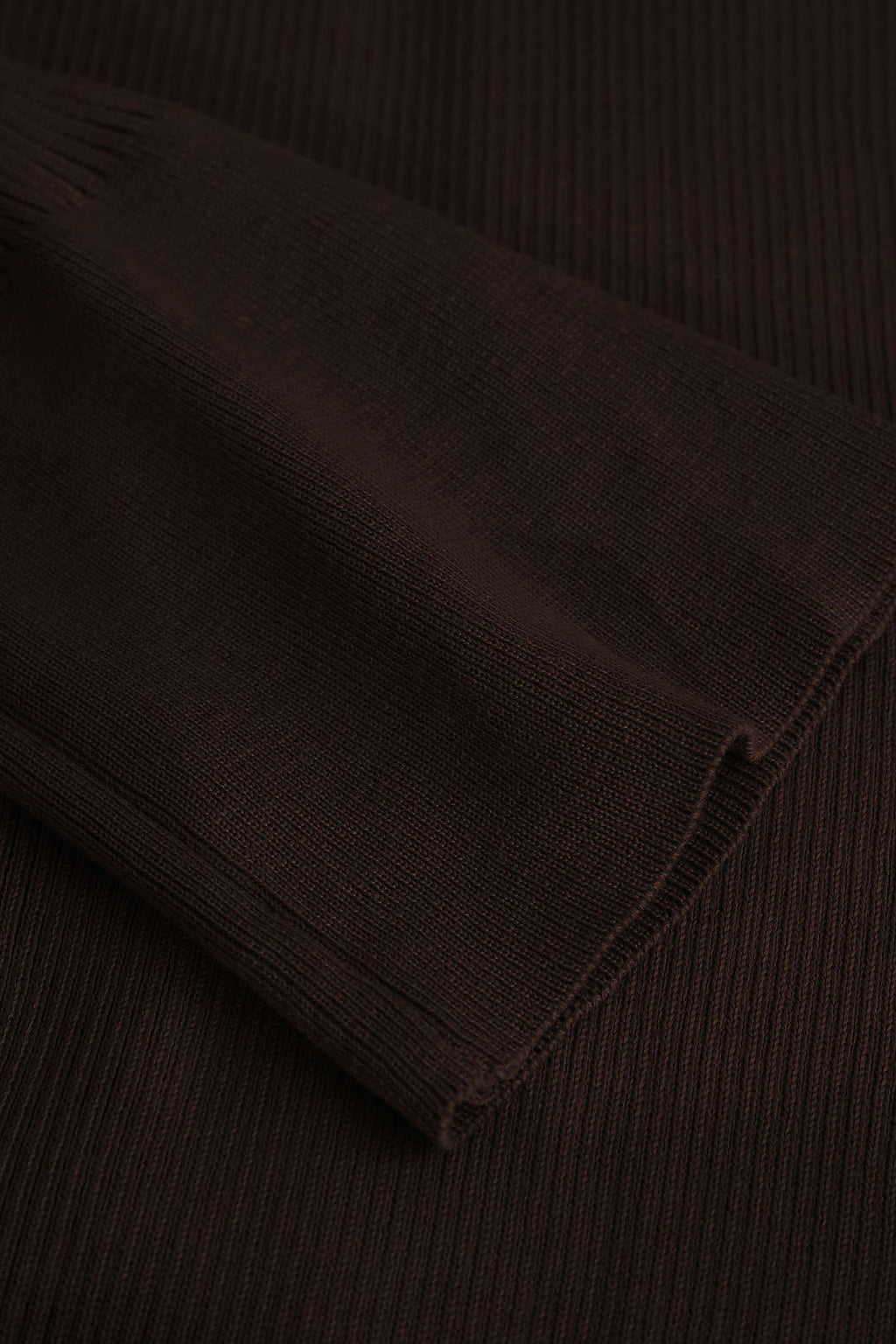 Rib Knit Polo Collar Button Front Flared Cuff Maxi Dress