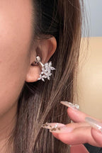 Exquisite Four-pointed Star-shaped Zircon Headphone Clip