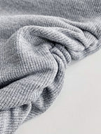 Solid Mock Neck Shirred Slim Long Sleeve Knit