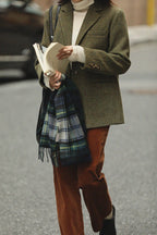 Wool Blend Single Breasted Blazer