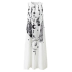 Luz Minimalist María Florales Summer Maxi Dress Chic Silhouette Collection