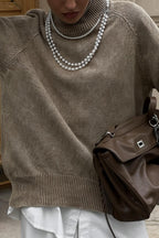 Thin Distressed Elegant High-End Knit Sweater
