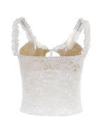 Lace Fungus Strap Tie Up Cami Top