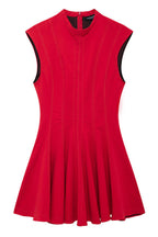 Sleeveless Mock Neck Fit and Flare Mini Dress