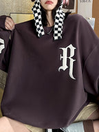Street Letter Print Oversized Sweatshirt