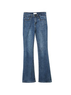 Vintage Blue Wash High Rise Slim Flare Jeans