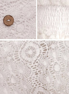 Lace V-Neck Ruffle Mini Dress