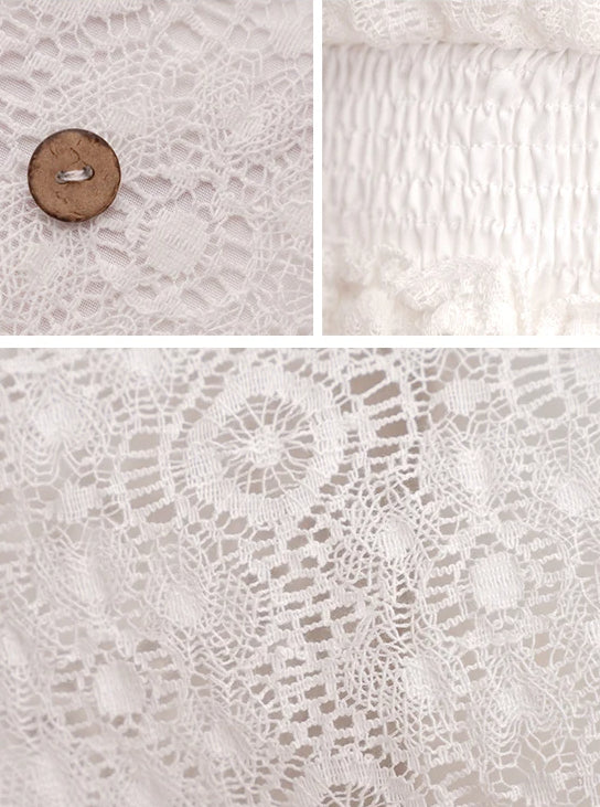 Lace V-Neck Ruffle Mini Dress