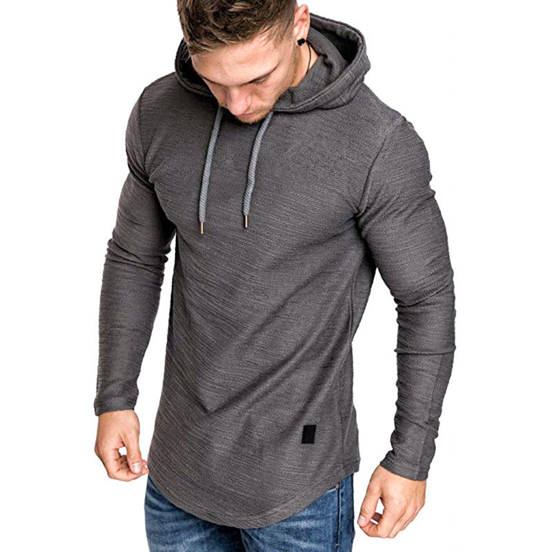 Men's Textured Solid Color High Quality Pullover Hoodies