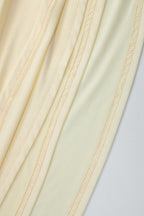 Halter Neck Deep V Wrap Ruched High Slit Maxi Dress