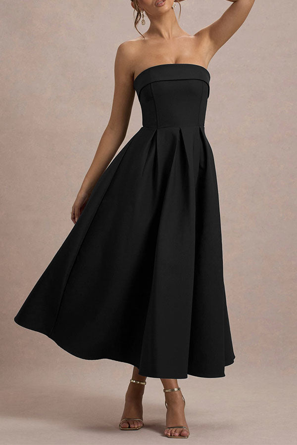 Celine Strapless Midi Dress
