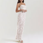 Lace Maxi Dress with Long Sleeves
