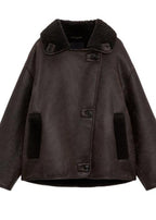 Vintage Style Double-Sided Faux Leather Jacket
