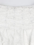 Irregular Hem Design With Wavy Edge Lace Splicing Mini Skirts