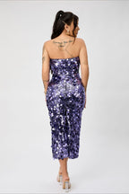 Sequin Strapless Bodycon Midi Dress