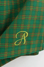 Letter Embroidery Plaid Low Waist Skirt