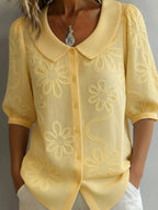 Aurélie™ | Lightweight Floral Blouse, Natural Elegance