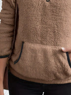 Full Size Cozy Fleece Quarter Zip Long Sleeve Sweatshirt Plus Size