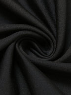 Solid Crew Neck Backless Long Sleeve Maxi Dress