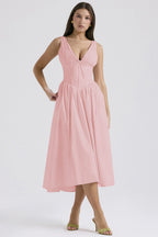 Pink cotton corset sundress