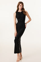Slim Fitted Knit Tank Sweater Dress