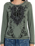 Graphic Print Long Sleeves Tee