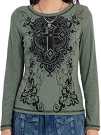 Graphic Print Long Sleeves Tee
