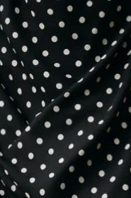 Black Polka Dot Off Shoulder Cami Tie Maxi Dress