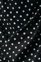 Black Polka Dot Off Shoulder Cami Tie Maxi Dress