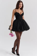 Chiffon Lace-up Backless Dress