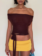 Strapless Halter Top Two Piece