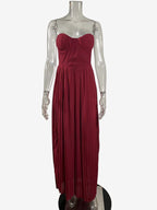 Pleated Corset Bustier Bodice Sleeveless Maxi Party Dress For Women 2026