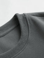 Solid Color Sleeve Embellished Oversized Hoodie