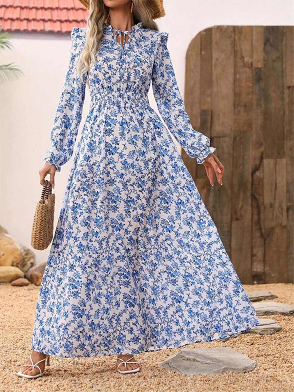 Daisy Floral Long Sleeve Maxi Dress