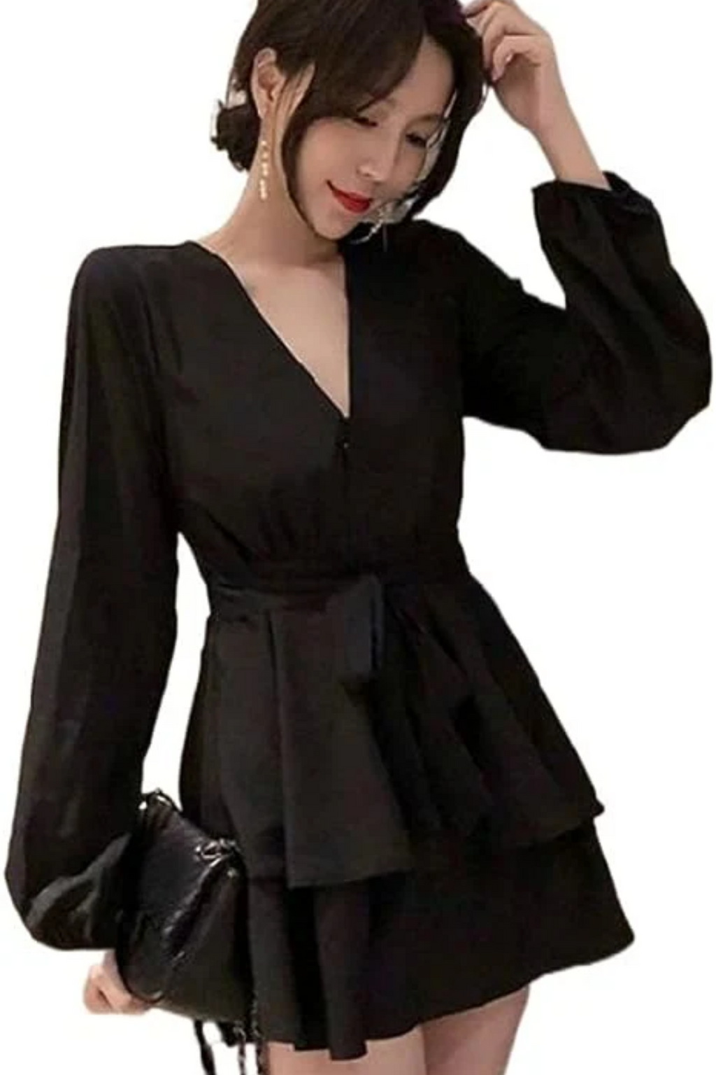 Johana Exclusive Summer Wrap Mini Dress Elevated Occasion Wear