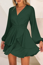 Johana Exclusive Summer Wrap Mini Dress Elevated Occasion Wear