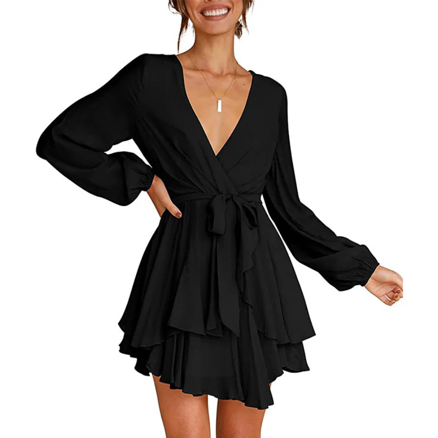 Natalia Exclusive Summer Wrap Mini Dress Boutique Collection