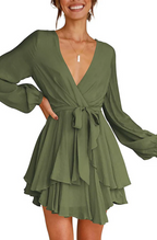 Johana Exclusive Summer Wrap Mini Dress Elevated Occasion Wear