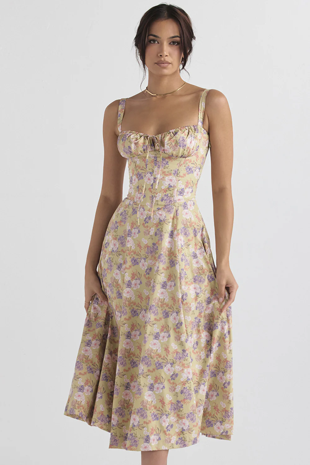 Flor Aesthetic Women's Long Summer Dress Midi Chic Silhouette Collection