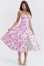 Flor Aesthetic Women's Long Summer Dress Midi Chic Silhouette Collection